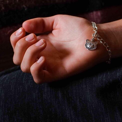 Sterling Silver Fat Cat Head Charm for charm bracelet in Saudi Arabia