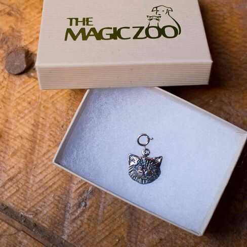 Sterling Silver Fat Cat Head Charm for charm bracelet in Saudi Arabia
