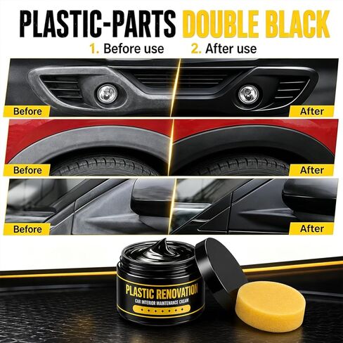 2Pcs Tire Nourish Wax Cream, Premium Tire Coating Paste, Bring Back the Original Deep Black Shine to Rubber, Trim and Plastic, Long-Lasting Tire Dressing for Car Trucks Motorcycles Tires in Saudi Arabia