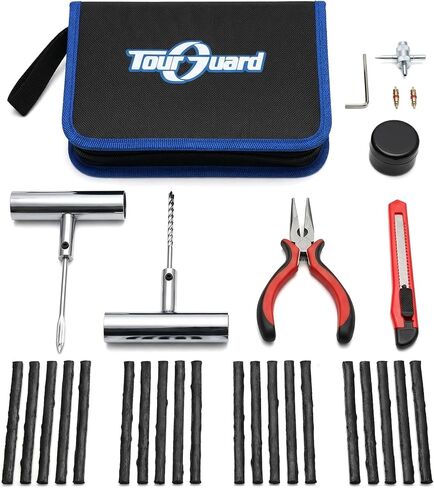 Flat Tire Repair Kit with Plugs 31 Pcs for Car, Motorcycle, ATV, Jeep, Truck, Tractor Flat Tire Puncture Repair in Saudi Arabia