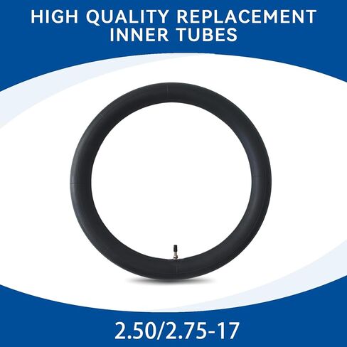 2 Pack 2.75-17 Inner Tubes 70/100-17 80/90-17 2.50/2.75-17" Dirt Bike Tube with TR4 Straight Valve Stem Replacement for 110cc, 125cc, 140cc, Moped Scooters Mini Pit Bikes Motorcycles Tire Tubes in Saudi Arabia
