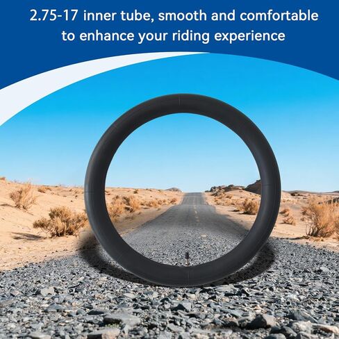 2 Pack 2.75-17 Inner Tubes 70/100-17 80/90-17 2.50/2.75-17" Dirt Bike Tube with TR4 Straight Valve Stem Replacement for 110cc, 125cc, 140cc, Moped Scooters Mini Pit Bikes Motorcycles Tire Tubes in Saudi Arabia