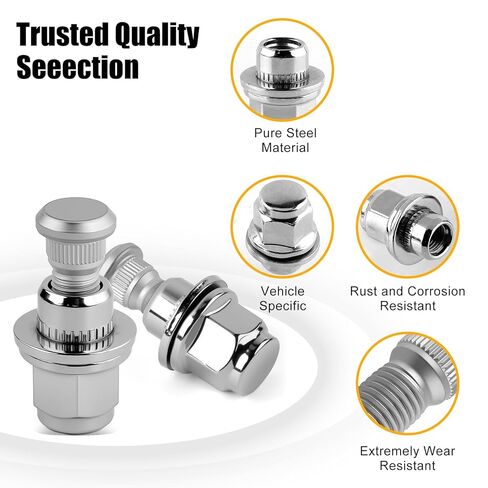 4 Pcs 37mm M12x1.5 Wheel Lug Stud Nut Set Compatible with Toyota Avalon Camry Corolla Tacoma 4Runner Highlander RAV4 Prius Venza Yaris Sienna Lexus CT200h IS350 ES300 RC200t RX350 in Kuwait