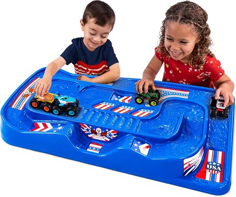 Simplay3 طاولة قطار محمولة للحمل والذهاب للأطفال، على الوجهين بدون تجميع للأطفال 3 4 5 6 7 سنوات للأولاد والبنات، صنع في الولايات المتحدة الأمريكية، أحمر أبيض وأزرق in Kuwait