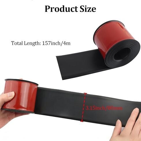 تنانير جانبية بطول 13 قدم × 3.15 بوصة لحماية السيارات، واقي ممتص للصدمات ذاتي اللصق للسيارات القابلة للاصطدام، واقيات جانبية مضادة للخدش، واقي ممتص الصدمات للسيارة قابل للقطع in Kuwait
