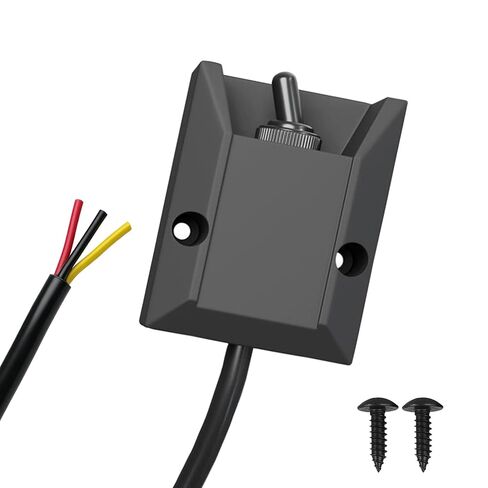 DC 12V Wired Toggle Switch 30A Waterproof Toggle Switch SPST ON/Off/ON 3 Pin Self-Reset buttonwith 1.96ft Wire for Marine, Automotive RV Electrical Systems(3-Pin) in Saudi Arabia