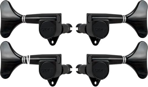 Grover 144BC Mini Bass 2 Per Side Machine Heads, Black Chrome in Saudi Arabia
