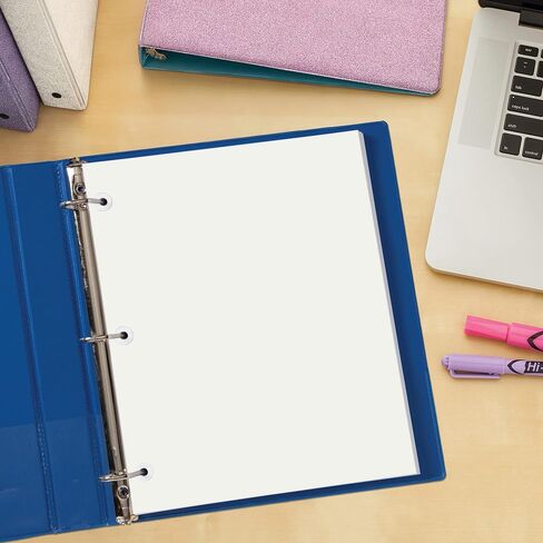 (3-Pack) 3-Hole Punched Blank Paper - 300 Sheets/600 Pages Loose Leaf Papers, 100 GSM, Paper Refills for Large Leather Journal/Filofax Binders, 8" x 10.5" in Saudi Arabia