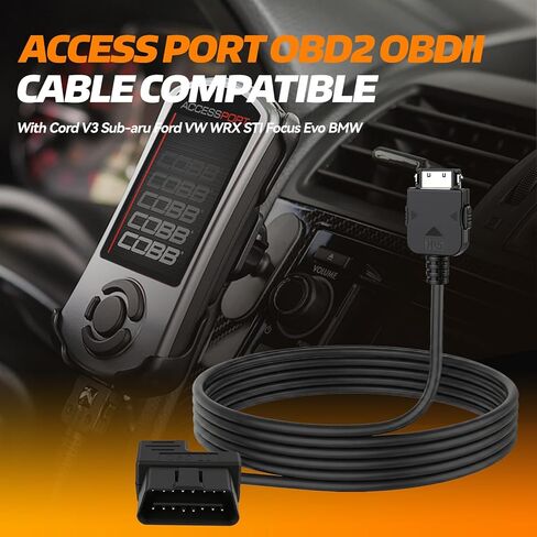 كابل منفذ الوصول obd2 obdii متوافق مع الحبل v3 sub-aru ford vw wrx sti focus evo bmw، يناسب جميع السيارات التي تستخدم منافذ الوصول v3 in Kuwait