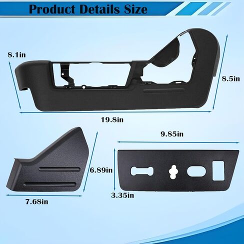 إطار غطاء لوحة الكسوة للمقعد الجانبي للسائقين الأماميين مع لوحة غطاء الكسوة لـ 2009-2014 Ford F150 F-150 استبدال 9L3Z-1662187-EA 9L3Z1661693CA أسود in Kuwait