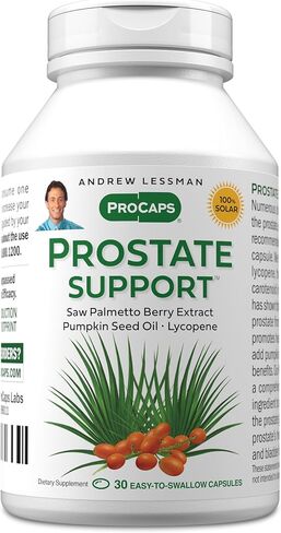 ANDREW LESSMAN Prostate Support Supplement for Men's Health, 60 Softgels, No Additives - Saw Palmetto for Men, Pumpkin Seed Oil, Lycopene, Omega-3 for Prostate Health, Urinary, Bladder Function in Saudi Arabia