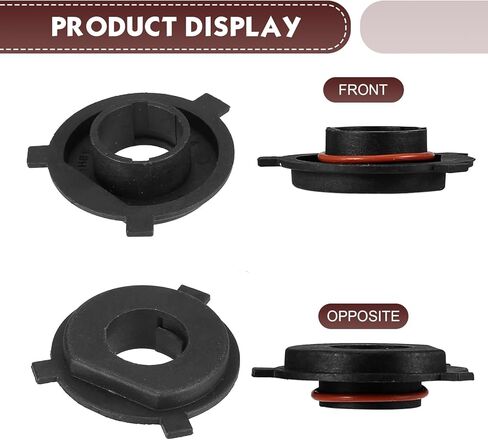 2 PCS H4 Car LED Light Bulb Retainers, Bulb Adapter Sockets Retainer Holder, Universal Vehicle Lights Buckle Holder with Gasket Rings, for Most Cars, Trucks, SUVs (Black) in Saudi Arabia
