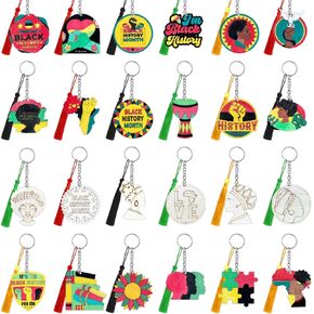 Juneteenth Black History Wooden Art Decorations Keychains, DIY Blank Juneteenth Theme Keychian Party Supplies Favors, Freedom Day Holiday Wooden Chains Pedants, Set of 24 Counts in Kuwait