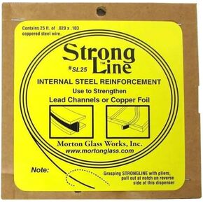 Strongline Steel Reinforcement Strip 25Ft for Glass Project Support, Adds Strength to Copper Foil & Leaded Panels in Saudi Arabia