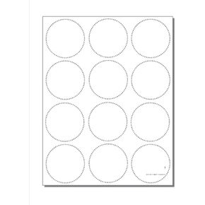 Print-Ready 2-1/4" Diameter Circle-Perforated Button Blanks, 12-UP on 8-1/2" x 11" White 24lb Bond Paper - 100 Sheets / 1200 Buttons in Saudi Arabia