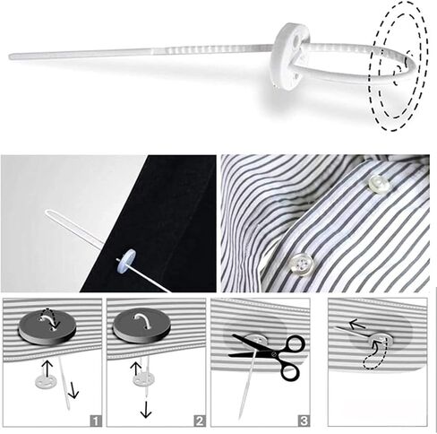 Quick Button Fastening Tool, No-Sew Button Fastening Tool, No-Sew Button (Black, 30 Pieces) Button attacher Tool no sew, standard in Saudi Arabia