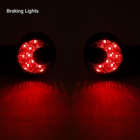 Black Rear Turn Signals Amber Light US Zinc alloy+ ABS plastic BRTSLALFFHSX1U, simple installation in Saudi Arabia