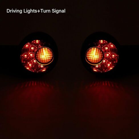 Black Rear Turn Signals Amber Light US Zinc alloy+ ABS plastic BRTSLALFFHSX1U, simple installation in Saudi Arabia