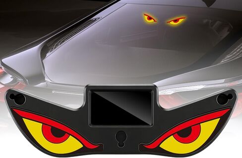 Solar Devils Eyes Light for Windshield 6 Modes Demon Eye LED Car Window Lights with Light Sensor, Suction Mount Solar/USB Powered for Car Windshield Rear/Side Window Night Decoration in Saudi Arabia