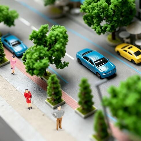 20 Pcs 1:30 Scale Mini People Figurines Painted Miniature Plastic Figures Sitting and Standing Model Trains Architectural Tiny People Figurines for Miniature Scenes Diorama Landscape Decor in Saudi Arabia