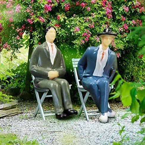 20 Pcs 1:30 Scale Mini People Figurines Painted Miniature Plastic Figures Sitting and Standing Model Trains Architectural Tiny People Figurines for Miniature Scenes Diorama Landscape Decor in Saudi Arabia
