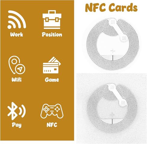 200 قطعة من ملصقات NFC Ntag216 NFC، ملصق RFID قابل للبرمجة وإعادة الكتابة، ملصقات لاصقة للذاكرة 888 بايت متوافقة مع الهواتف الذكية والأجهزة التي تدعم NFC in Kuwait
