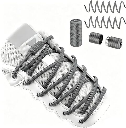 No Tie Shoelaces for Adults Elastic Shoe Laces for Sneakers Stretchable Flat Round Tieless Shoelaces for Kids in Saudi Arabia