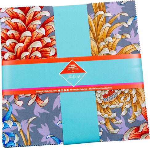 رائع - حزمة سحرية مقاس 10 بوصات لشهر أغسطس 2025 (42 قطعة) من Kaffe Fassett Collective for FreeSpirit in Kuwait
