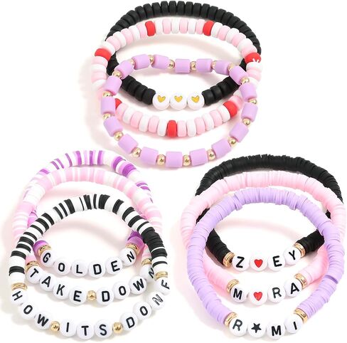 for Korea-Pop Merch Bracelets Inspired Bracelets,9PCS Stackable Stretch Bracelets for Korea-Pop Stuff Fans Cosplay Outfit Gifts Accessories Jewelry Birthday Christmas in Saudi Arabia