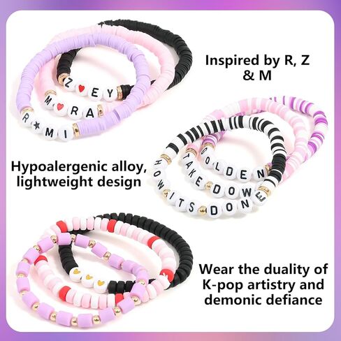 for Korea-Pop Merch Bracelets Inspired Bracelets,9PCS Stackable Stretch Bracelets for Korea-Pop Stuff Fans Cosplay Outfit Gifts Accessories Jewelry Birthday Christmas in Saudi Arabia