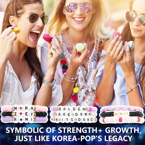 for Korea-Pop Merch Bracelets Inspired Bracelets,9PCS Stackable Stretch Bracelets for Korea-Pop Stuff Fans Cosplay Outfit Gifts Accessories Jewelry Birthday Christmas in Saudi Arabia