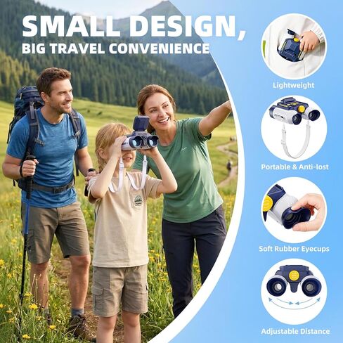 VisionX Kids binoculars with Night Vision Camera, 48MP FHD Digital Binoculars with 2.4" IPS Screen & 8GB SD Card, STEM Outdoor Adventure Toys with 20 Games, Birthday Gifts for 4-12 Year Old Boys Girls in Saudi Arabia