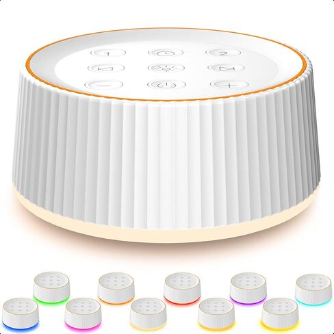 White Noise Machine with Night Light for Sleeping | 26soothing sounds, 10-color nursery night light, 6auto-off timers, portable noise machine for baby sleep,traveland deep rest in Saudi Arabia