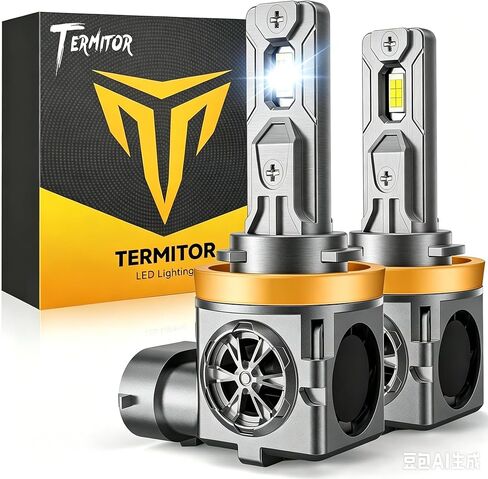 Termitor 2026 أحدث مصابيح H11 LED، سطوع 45000LM 1000%، CANBUS جاهز بدون وميض، حجم هالوجين حقيقي 1:1 H9، عمر افتراضي يصل إلى 70 ألف ساعة، قيادة بيضاء باردة 6500 كلفن ومصابيح ضباب، التوصيل والتشغيل، حزمة من 2 in Kuwait