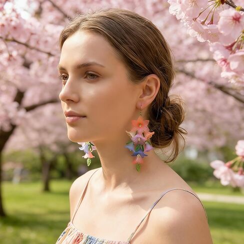 260pcs Acrylic Flower Leaf Assorted Beads, Frosted Green Leaf Beads for Beaded Plants, Colorful Flower Pendant Charms Assortments for DIY Crafts Jewelry Making Bracelet Earring Necklace in Kuwait