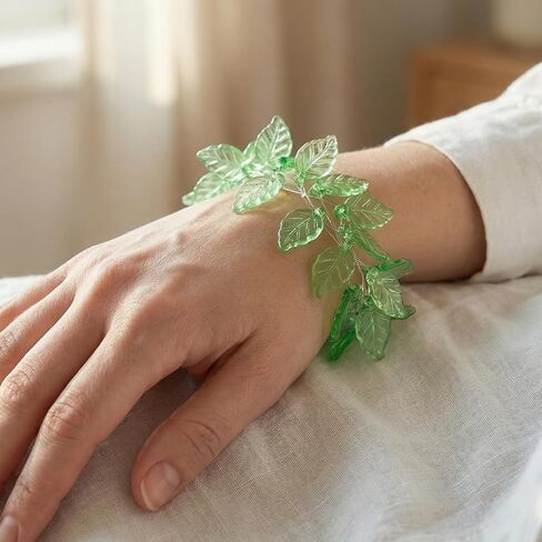 260pcs Acrylic Flower Leaf Assorted Beads, Frosted Green Leaf Beads for Beaded Plants, Colorful Flower Pendant Charms Assortments for DIY Crafts Jewelry Making Bracelet Earring Necklace in Kuwait