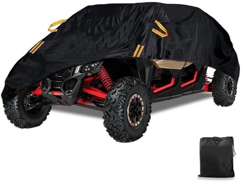 غطاء UTV لجهاز Polaris RZR Pro R Sport 2022-2026، غطاء جنبًا إلى جنب مع مقاس قابل للتعديل، وحاشية مرنة وأشرطة آمنة للتخزين الداخلي والخارجي in Kuwait