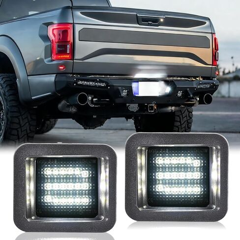 KanSmart ضوء لوحة ترخيص LED متوافق مع 2015-2020 F150 ملحقات علامة مصباح لوحة ترخيص مصباح عدسة الدخان in Kuwait