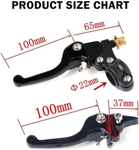 رافعة قابض فرامل قبضة لـ CRF250L لـ CRF 250L لـ CRF 250 لـ CRF 300 لـ Rally لـ CRF300L لـ CRF 300L 2021 2022 عتلات قابض الفرامل 22 مم (أسود) in Kuwait