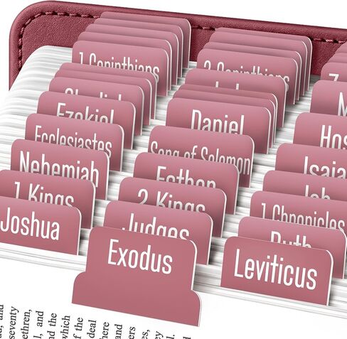 EssexWares - علامات تبويب الكتاب المقدس باللون الفيروزي للعهد القديم والجديد، 80 علامة تبويب طباعة كبيرة لدراسة الكتاب المقدس، علامات تبويب مؤشرة مقاومة للماء ومتينة للنساء والرجال - عرض 1.7 سم in Kuwait