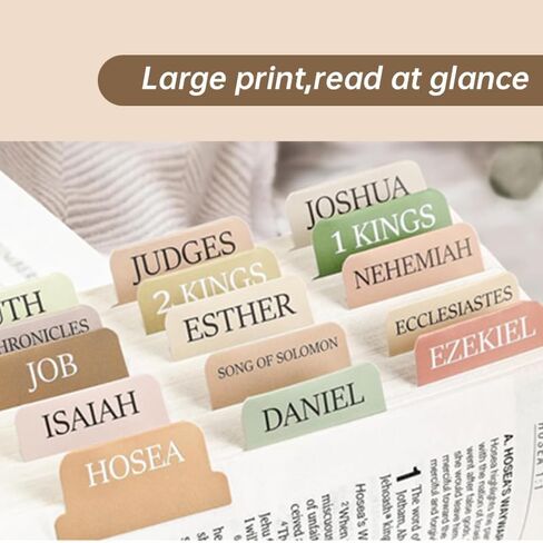 150 Laminated Bible Tabs, Large Print, Resettable Bible Index Tabs, Boho Bible Study Accessories in Kuwait