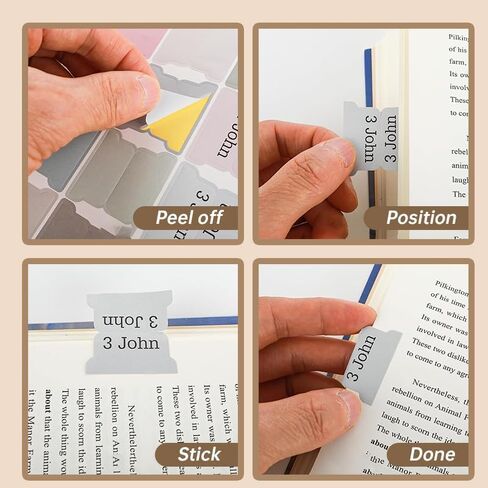 150 Laminated Bible Tabs, Large Print, Resettable Bible Index Tabs, Boho Bible Study Accessories in Kuwait