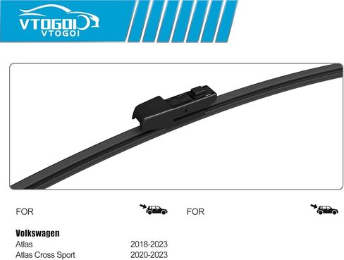 VTOGOI® 12 "استبدال شفرات المساحات الخلفية لفولكس واجن أطلس 2018 2019 2020 2021 2022 2023 أطلس كروس سبورت 2020 2021 2022 2023 شفرات ممسحة الزجاج الأمامي الخلفي in Kuwait