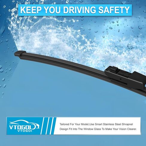 VTOGOI® 12 "استبدال شفرات المساحات الخلفية لفولكس واجن أطلس 2018 2019 2020 2021 2022 2023 أطلس كروس سبورت 2020 2021 2022 2023 شفرات ممسحة الزجاج الأمامي الخلفي in Kuwait