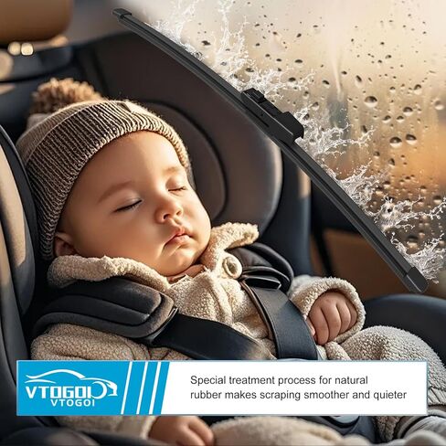 VTOGOI® 12 "استبدال شفرات المساحات الخلفية لفولكس واجن أطلس 2018 2019 2020 2021 2022 2023 أطلس كروس سبورت 2020 2021 2022 2023 شفرات ممسحة الزجاج الأمامي الخلفي in Kuwait