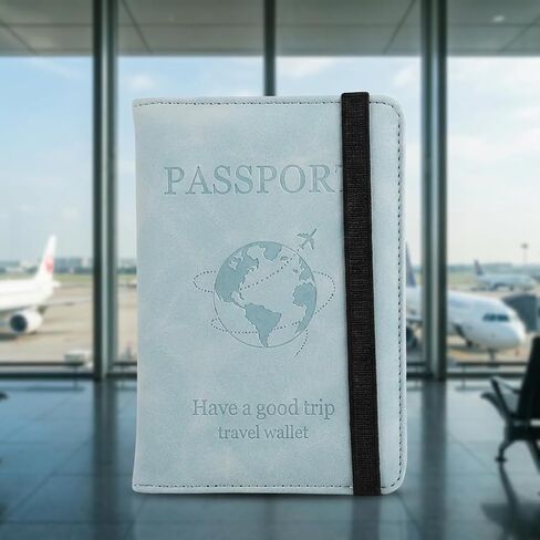 Unisex Passport Holder PU Leather Protective Wallet with Card Slot & Ticket Holder in Saudi Arabia