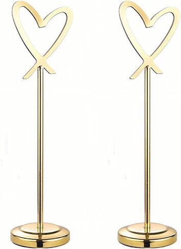 2 Pcs Table Number Holders 4 Inch Place Card Holders Picture Holder for Wedding Party Restaurant Rose Gold in Saudi Arabia