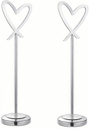 2 Pcs Table Number Holders 4 Inch Place Card Holders Picture Holder for Wedding Party Restaurant Rose Gold in Saudi Arabia