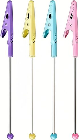 4 Pcs Stochastic Alligator Clip, Multicolour Metal Note Clip Long-Tailed Clamp, Craft Clips for Crafts/DIY Enthusiasts in Saudi Arabia