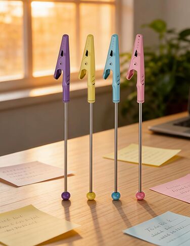 4 Pcs Stochastic Alligator Clip, Multicolour Metal Note Clip Long-Tailed Clamp, Craft Clips for Crafts/DIY Enthusiasts in Saudi Arabia